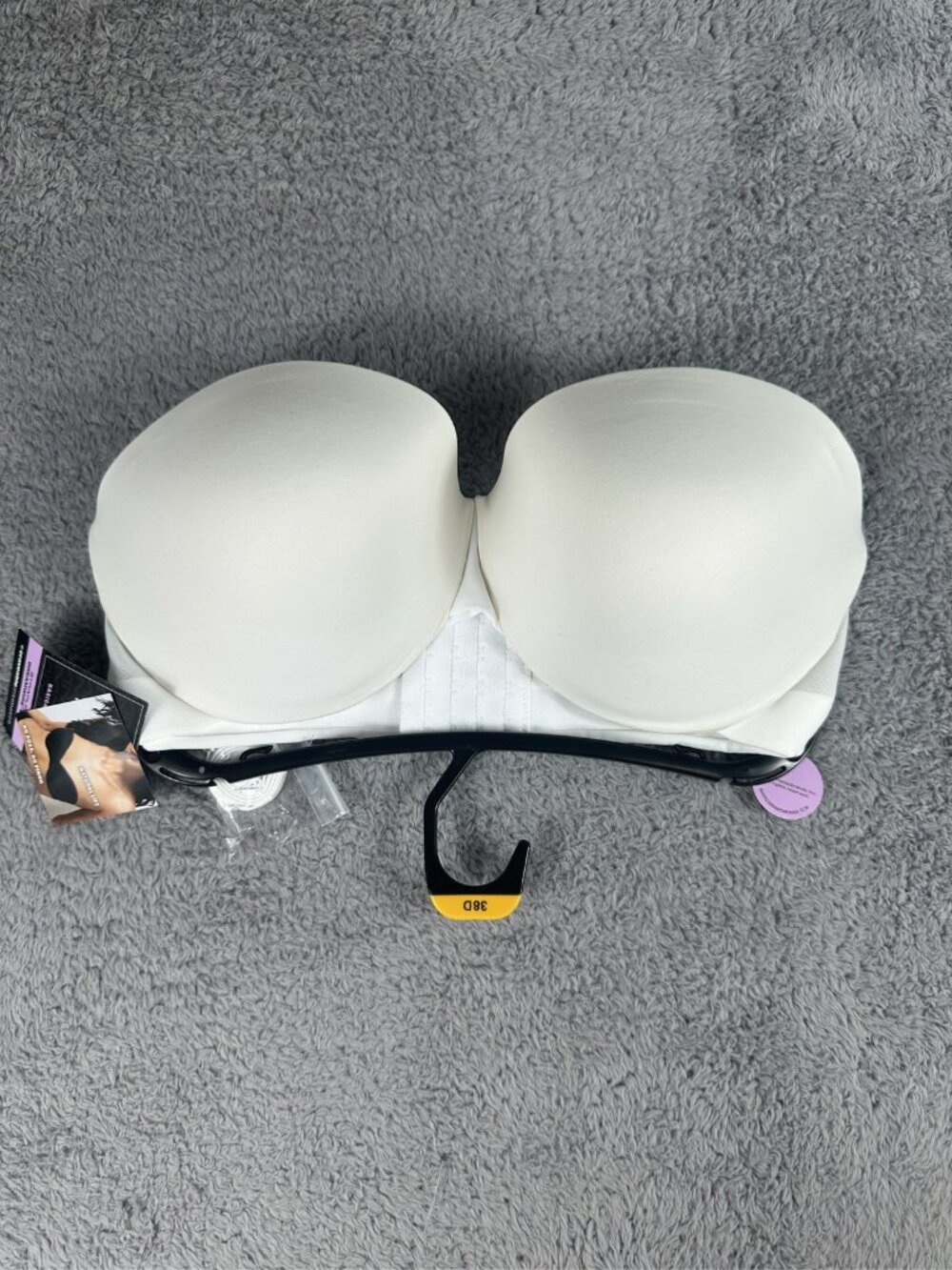 Maidenform Women's White Strapless Underwire Lift Bra Size 38D